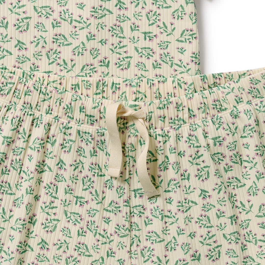 Wilson & Frenchy Organic Womens Short Sleeved Pyjamas - Periwinkle