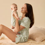 Organic Womens Short Sleeved Pyjamas - Periwinkle
