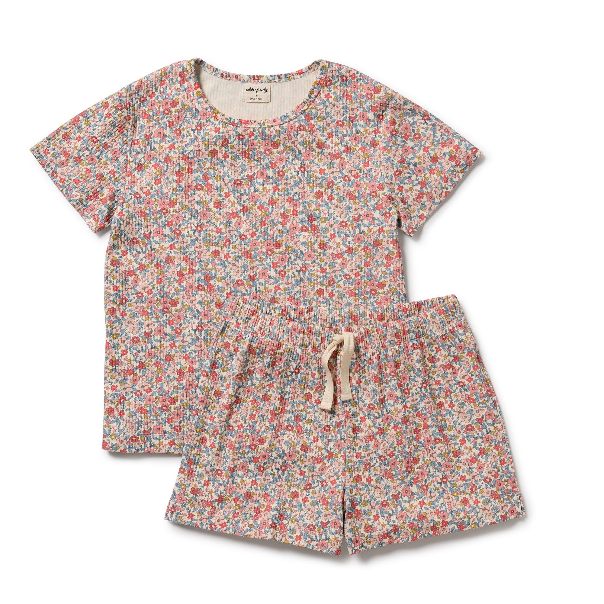 Wilson & Frenchy Organic Womens Short Sleeved Pyjamas - Summer Bloom