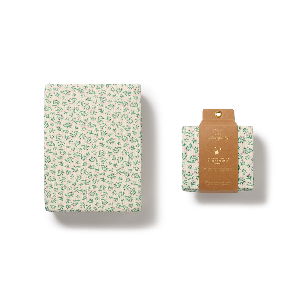 Organic Bassinet Sheet - Periwinkle