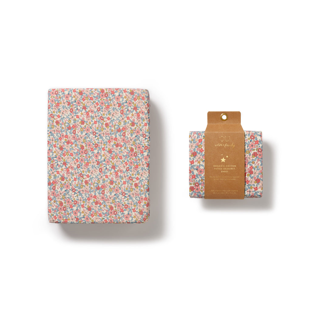 Organic Bassinet Sheet - Summer Bloom