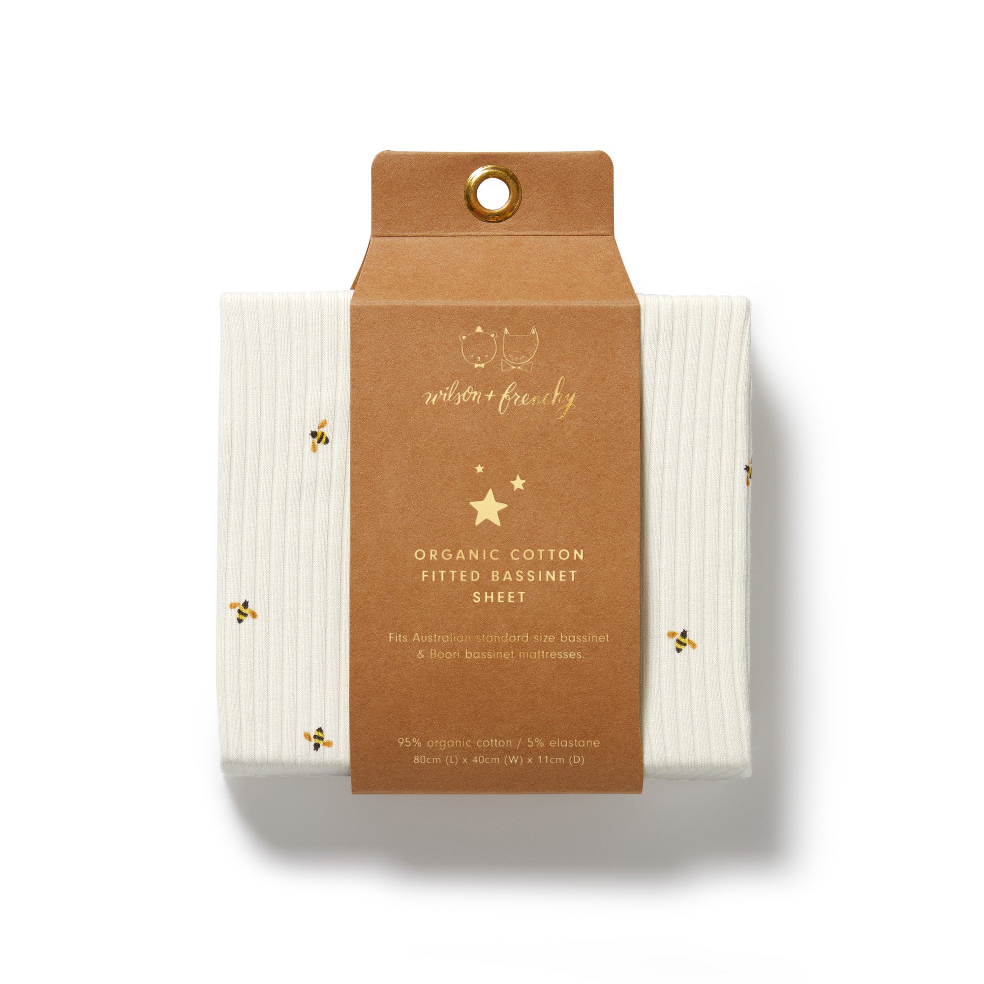 Organic Bassinet Sheet - Bee Mine