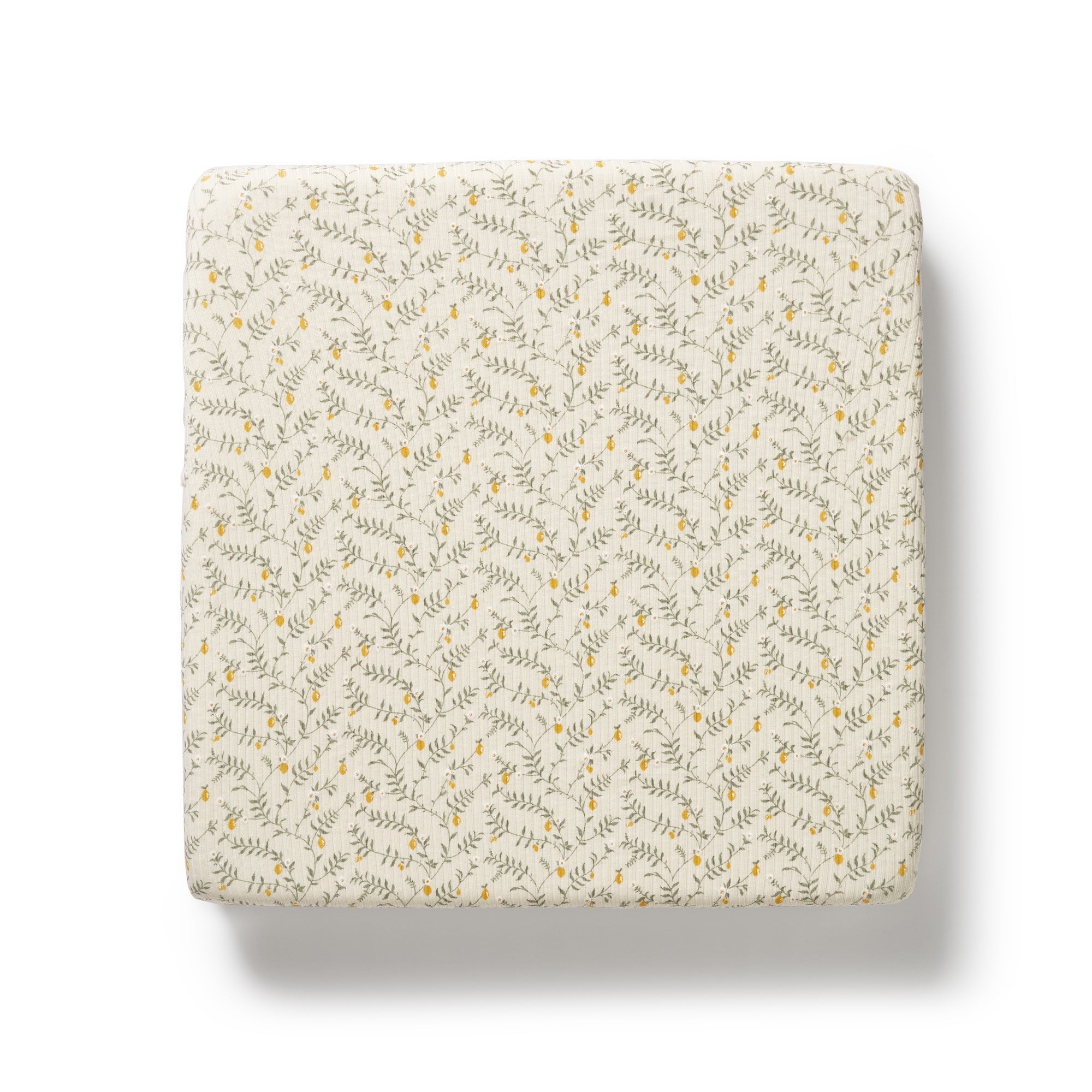 Organic Cot Sheet - Lemon Leaf