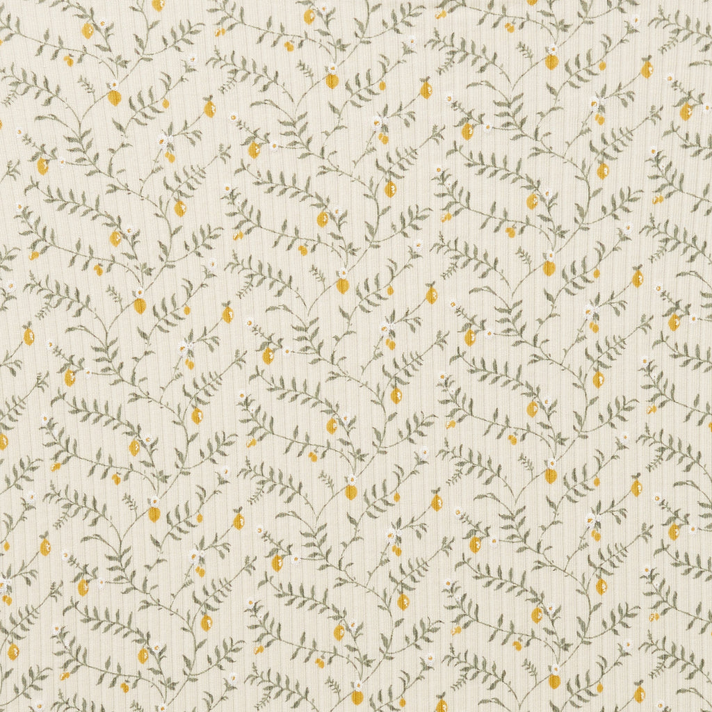 Organic Cot Sheet - Lemon Leaf