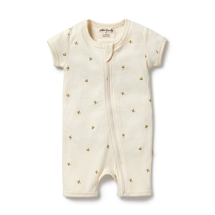 Wilson & Frenchy Organic Boyleg Zipsuit - Bee Mine