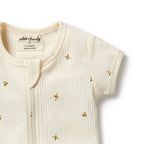 Organic Boyleg Zipsuit - Bee Mine