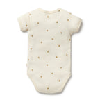 Organic Henley Bodysuit - Bee Mine