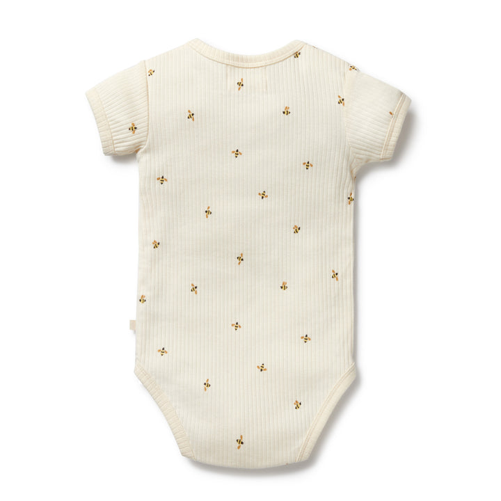 Wilson & Frenchy Organic Henley Bodysuit - Bee Mine