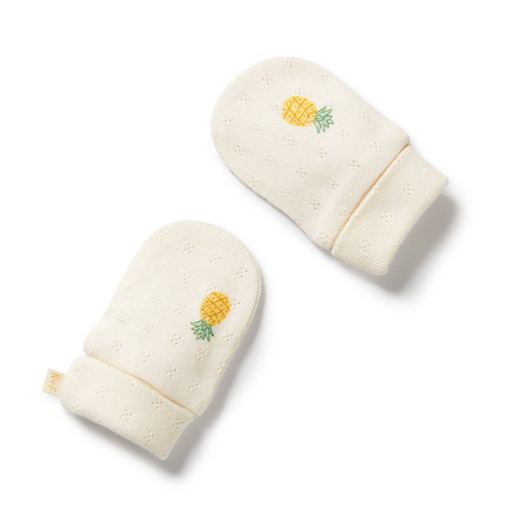 Wilson & Frenchy Organic Pointelle Mittens - Piney Pals
