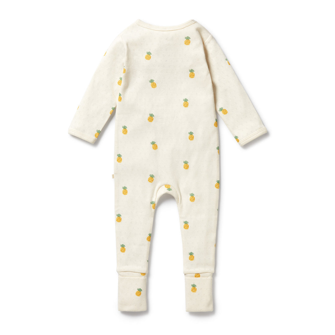 Wilson & Frenchy Organic Pointelle Zipsuit with Feet - Piney Pals
