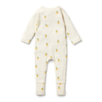 Organic Pointelle Zipsuit with Feet - Piney Pals