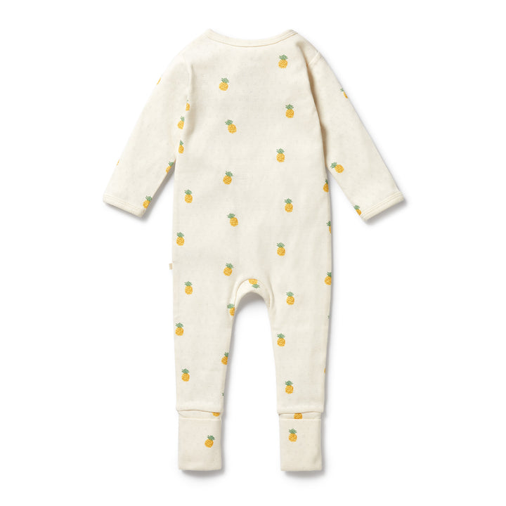 Wilson & Frenchy Organic Pointelle Zipsuit with Feet - Piney Pals