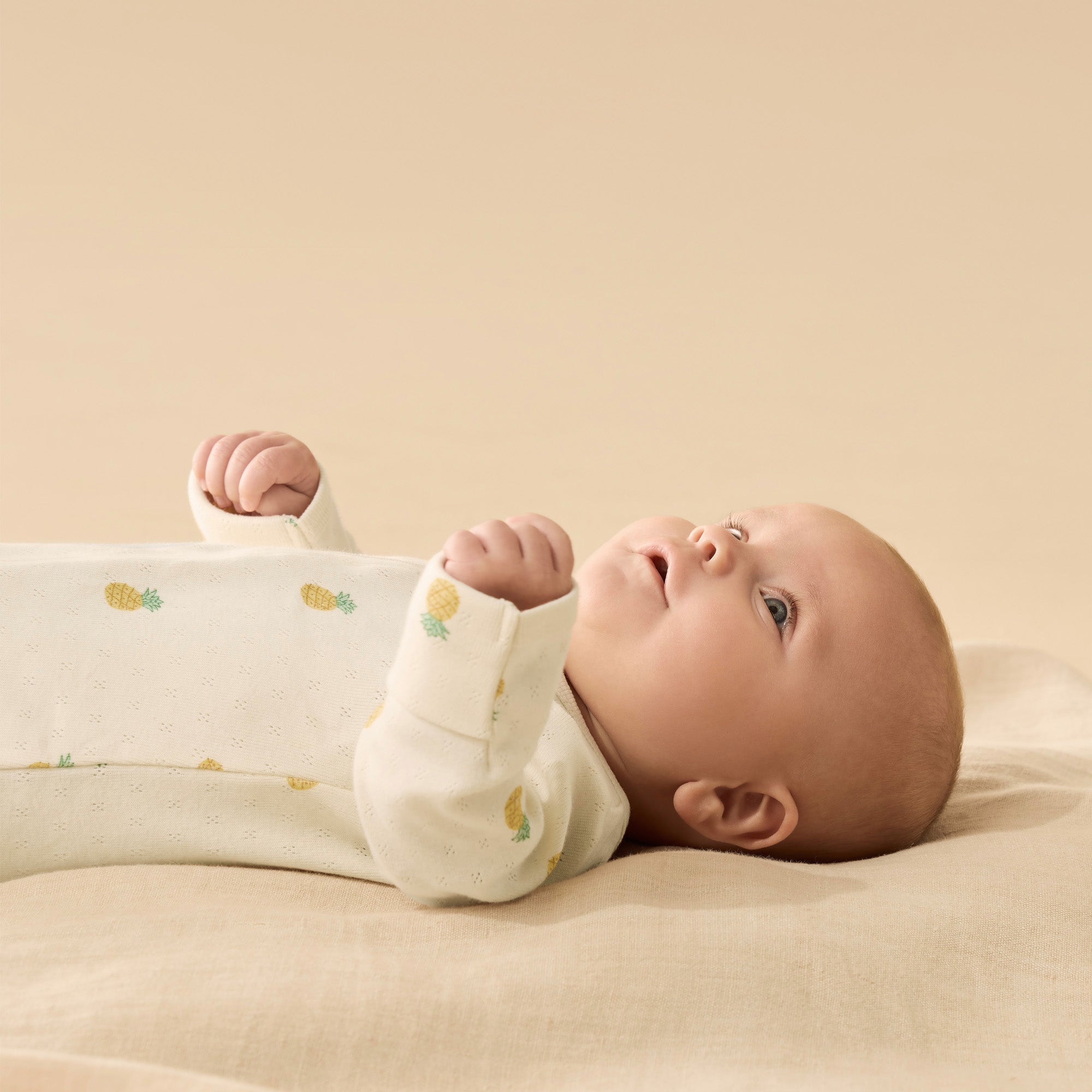 Wilson & Frenchy Organic Pointelle Zipsuit with Feet - Piney Pals