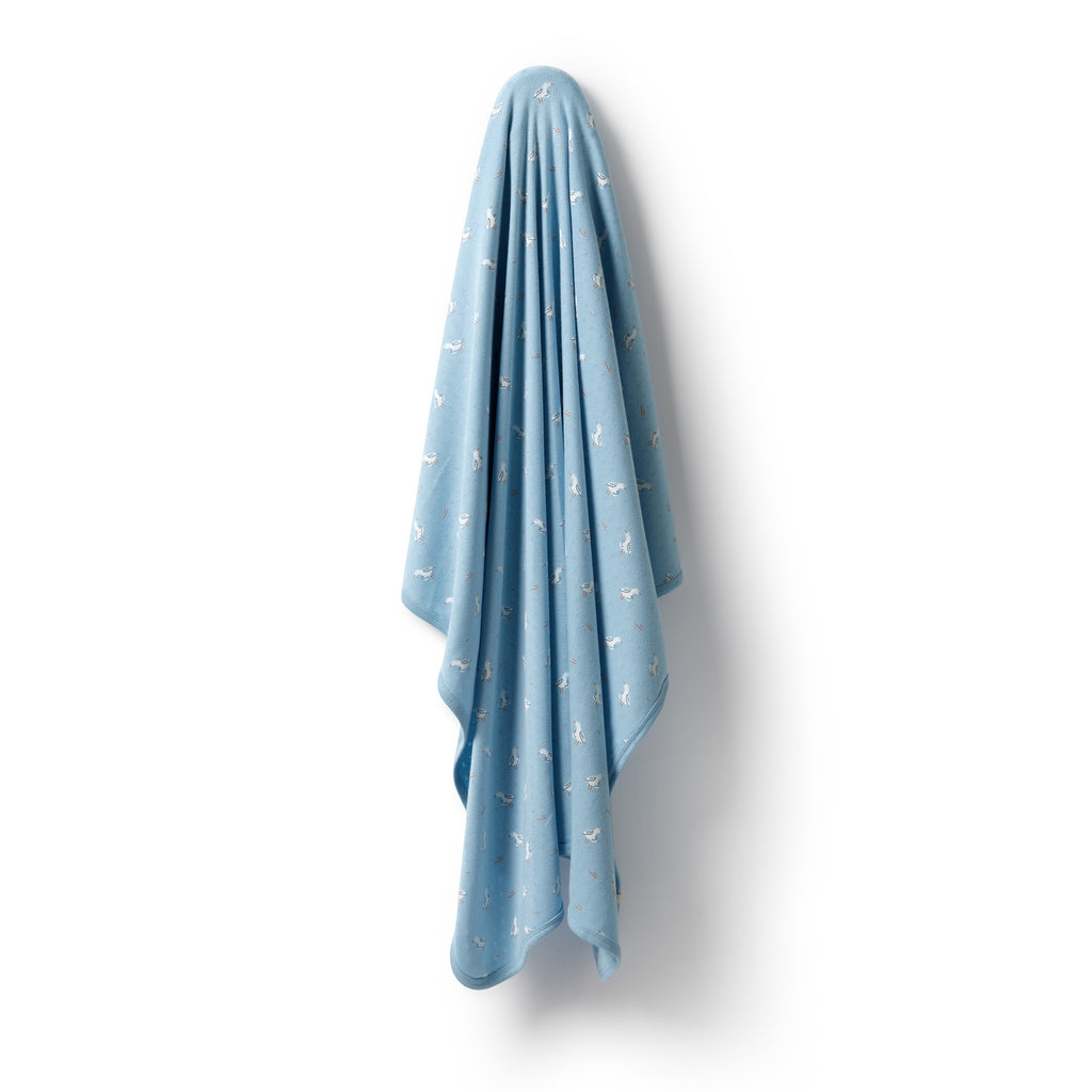 Organic Pointelle Bunny Rug - Sunny Seagulls