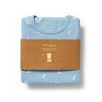 Organic Pointelle Short Sleeved Pyjamas - Sunny Seagulls