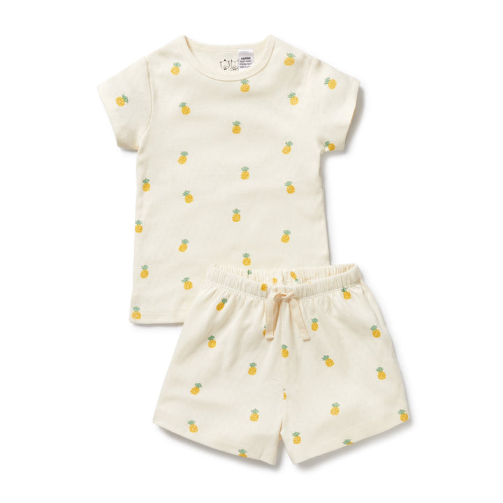 Wilson & Frenchy Organic Pointelle Short Sleeved Pyjamas - Piney Pals