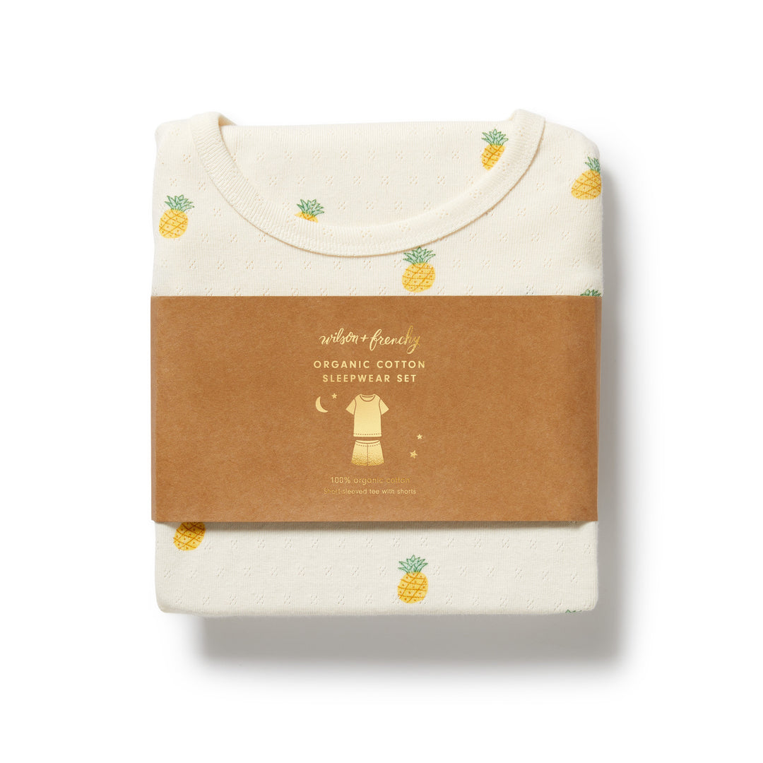 Wilson & Frenchy Organic Pointelle Short Sleeved Pyjamas - Piney Pals
