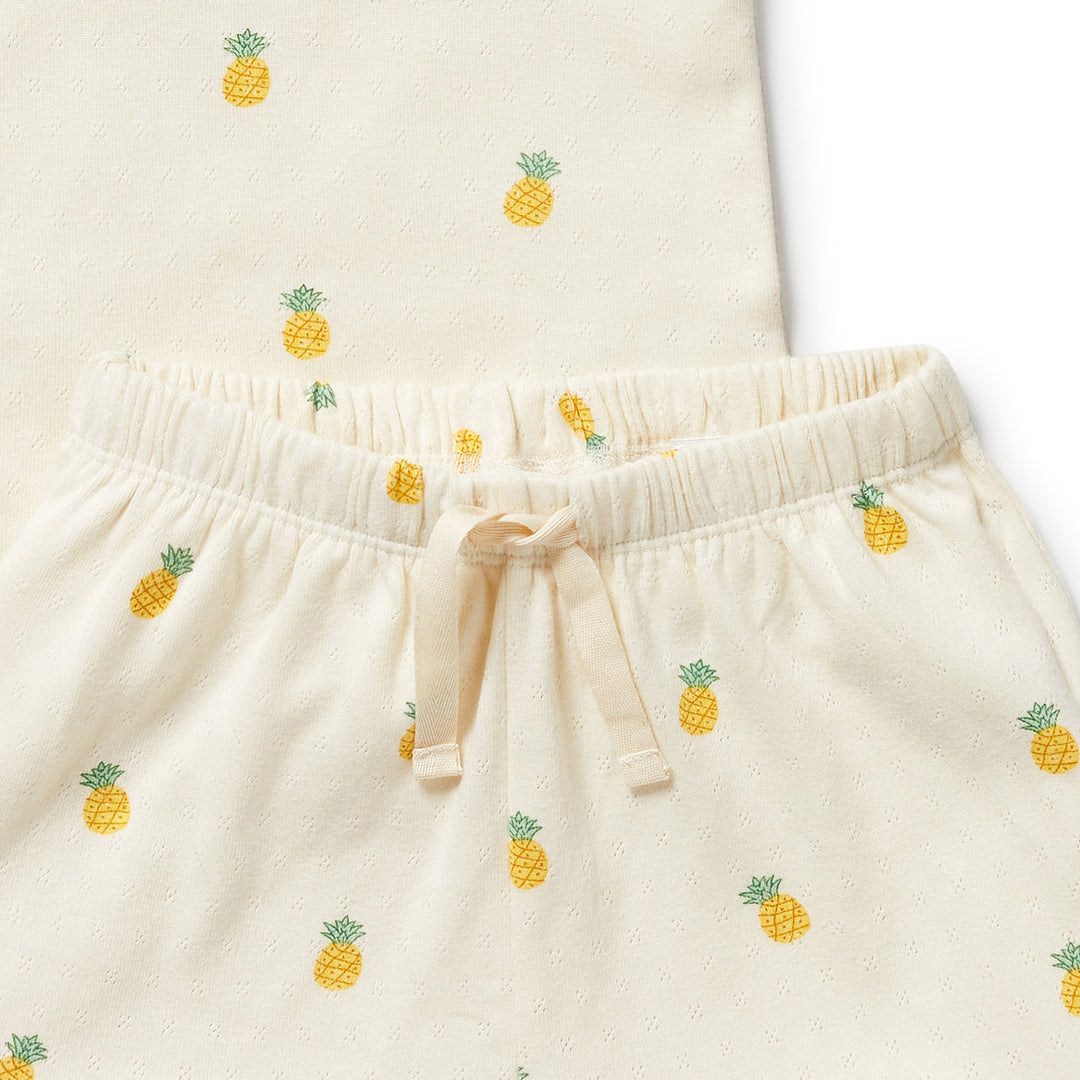 Wilson & Frenchy Organic Pointelle Short Sleeved Pyjamas - Piney Pals