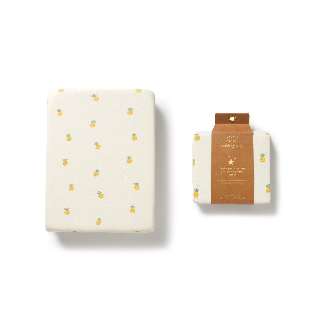 Wilson & Frenchy Organic Pointelle Bassinet Sheet - Piney Pals