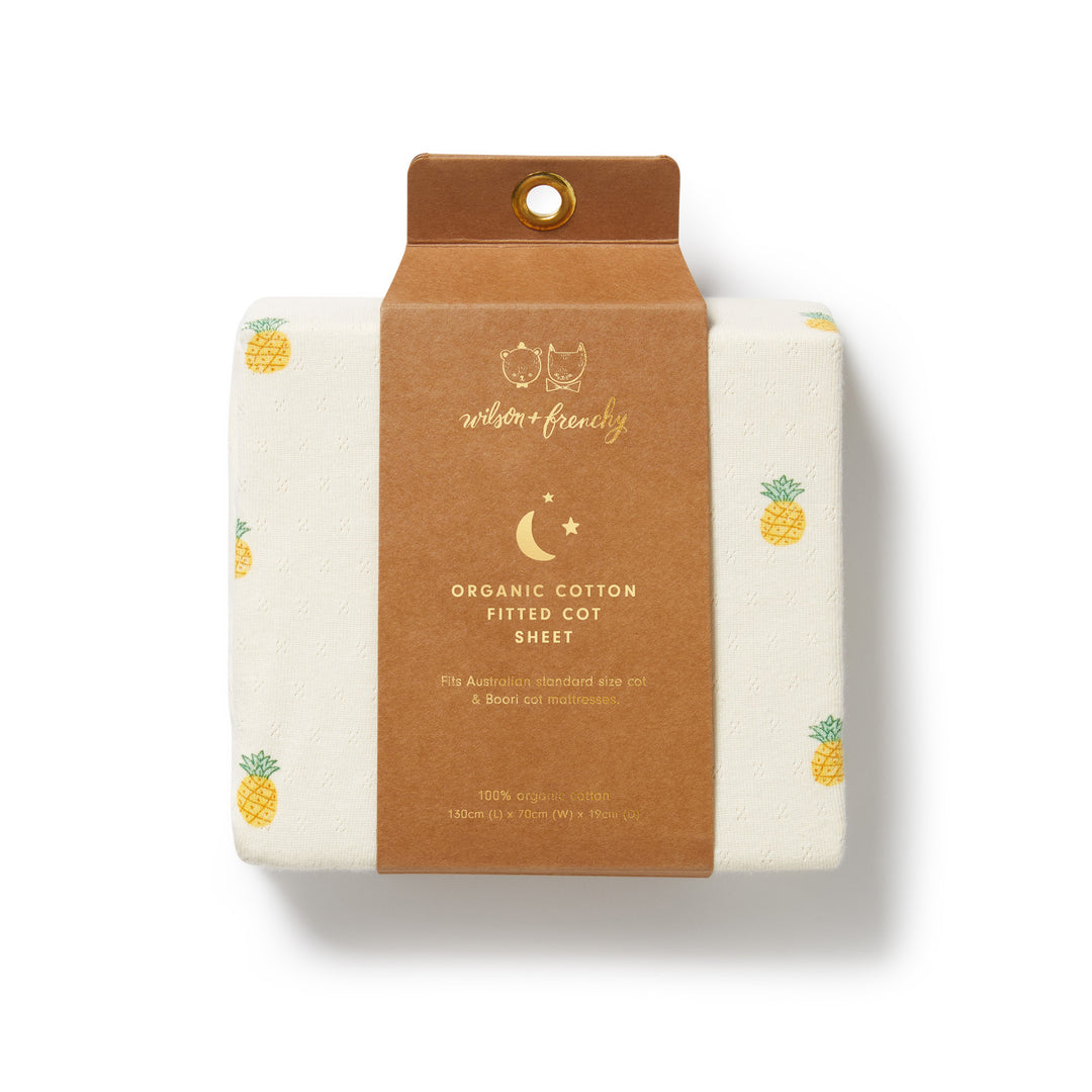 Wilson & Frenchy Organic Pointelle Cot Sheet - Piney Pals