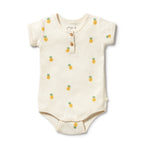 Organic Pointelle Henley Bodysuit - Piney Pals