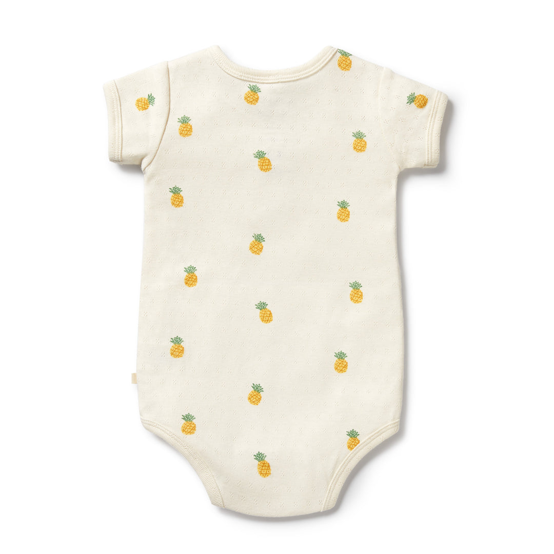Wilson & Frenchy Organic Pointelle Henley Bodysuit - Piney Pals