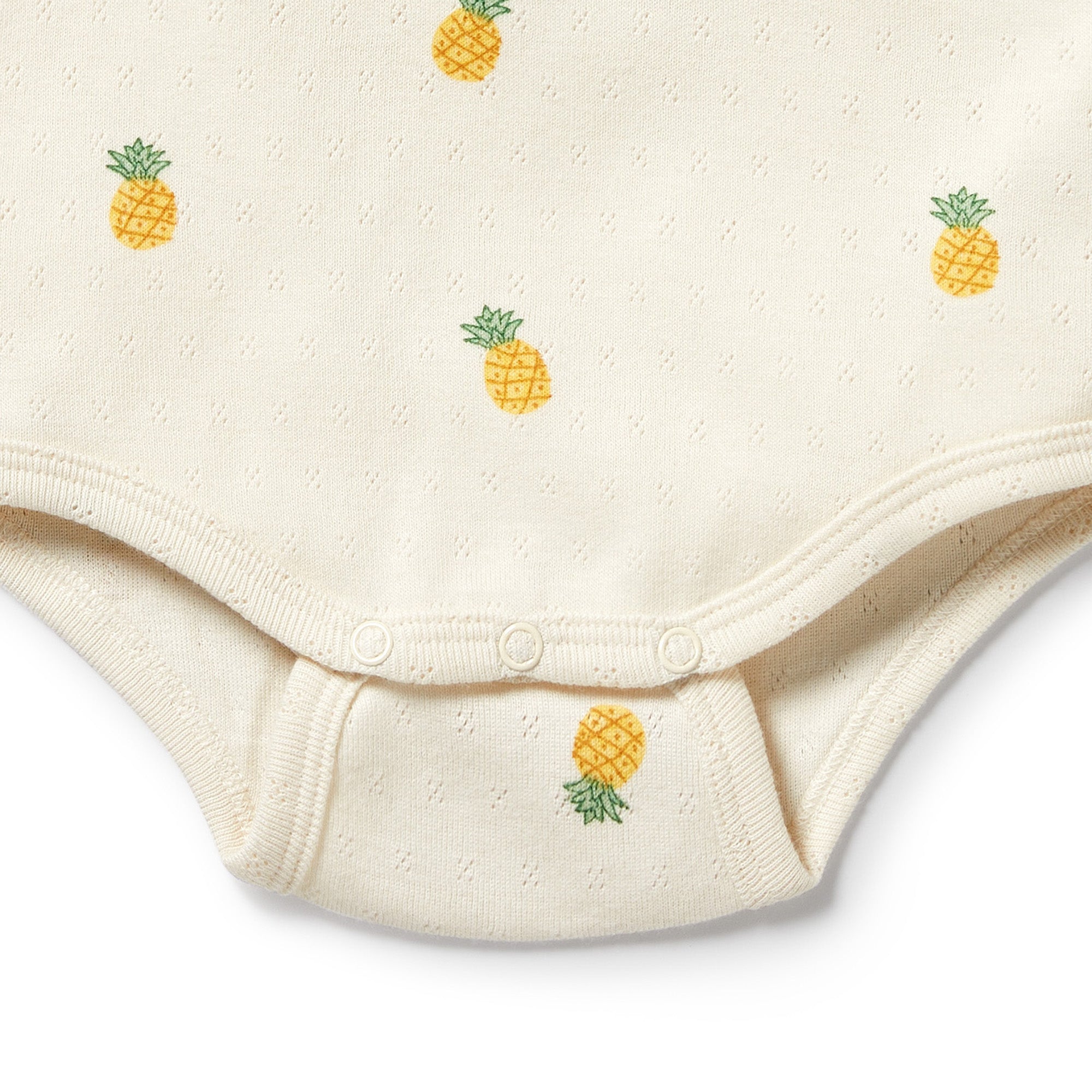 Wilson & Frenchy Organic Pointelle Henley Bodysuit - Piney Pals