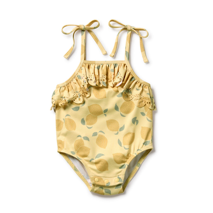 PRE-ORDER - Wilson & Frenchy Cutwork Swimsuit - Lemon Drop