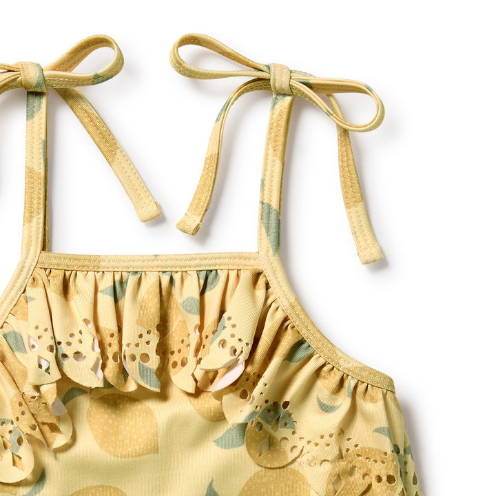 PRE-ORDER - Wilson & Frenchy Cutwork Swimsuit - Lemon Drop