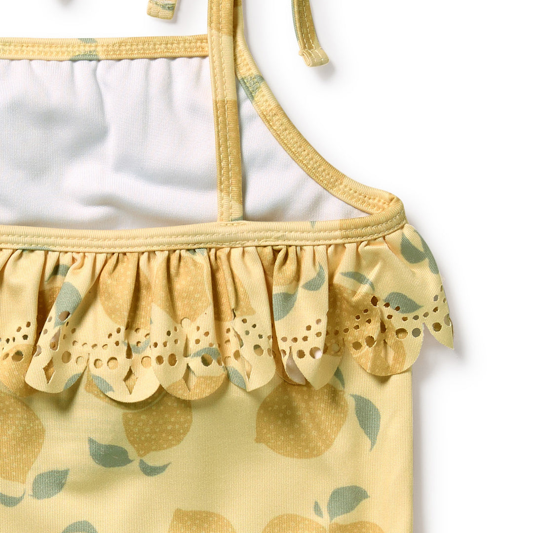 PRE-ORDER - Wilson & Frenchy Cutwork Swimsuit - Lemon Drop