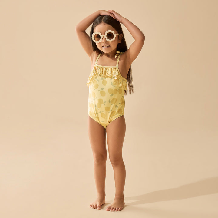 PRE-ORDER - Wilson & Frenchy Cutwork Swimsuit - Lemon Drop