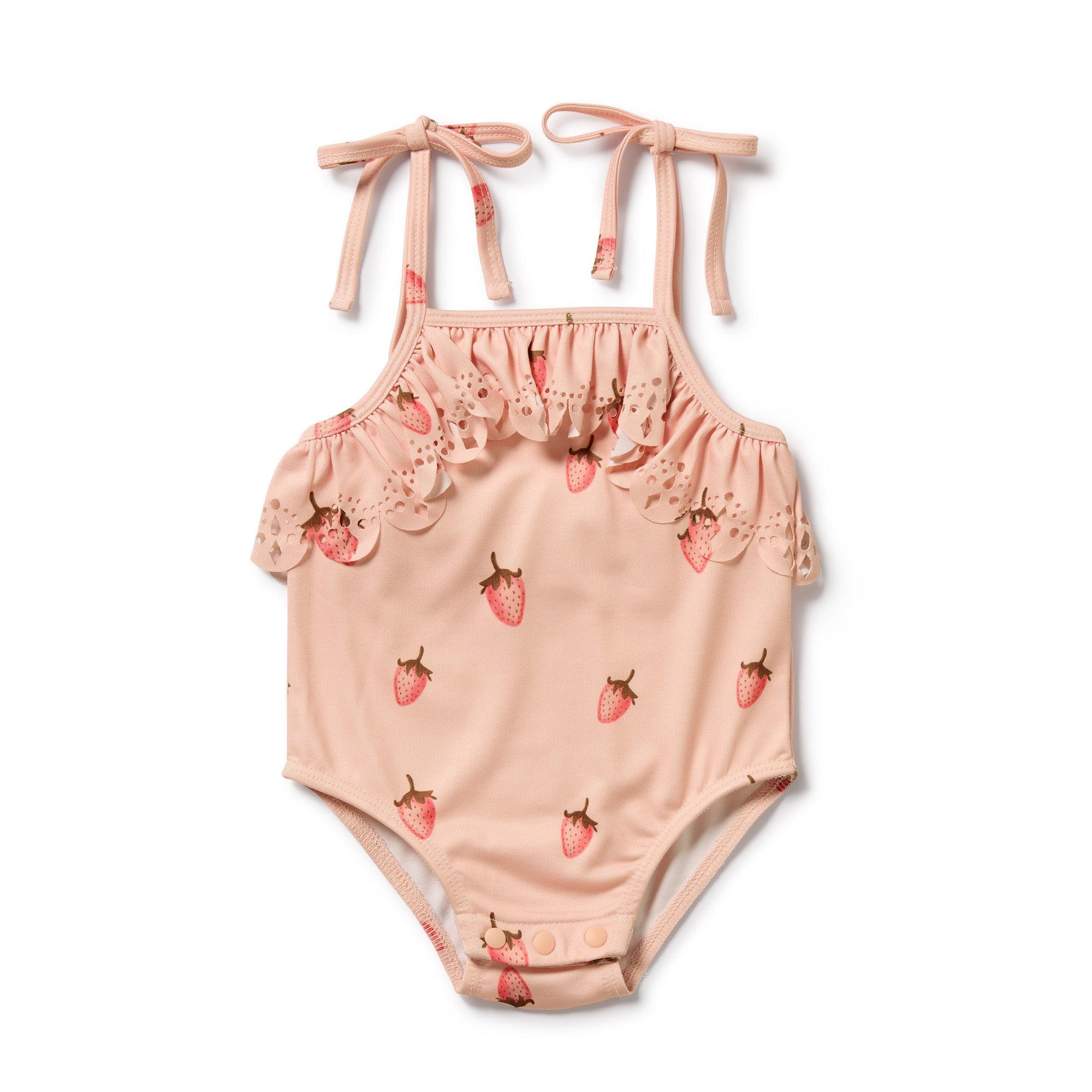 Wilson & Frenchy Cutwork Swimsuit - Strawberry Kisses