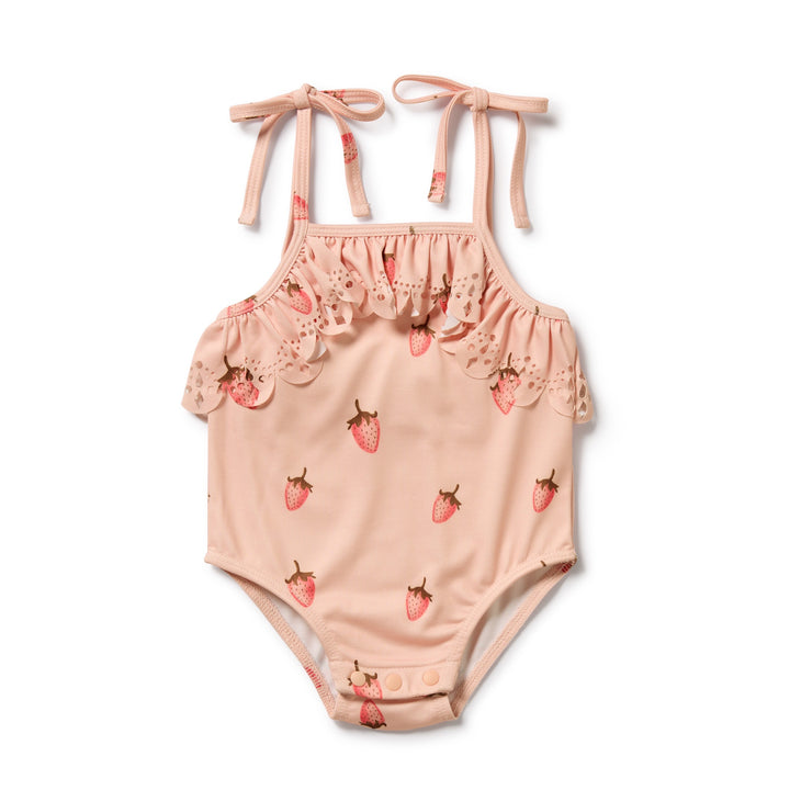 PRE-ORDER - Wilson & Frenchy Cutwork Swimsuit - Strawberry Kisses