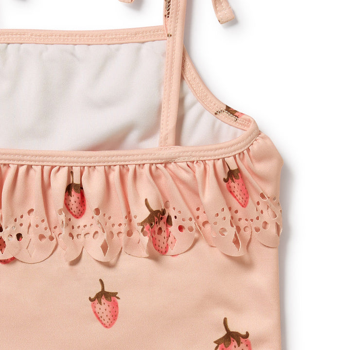 PRE-ORDER - Wilson & Frenchy Cutwork Swimsuit - Strawberry Kisses