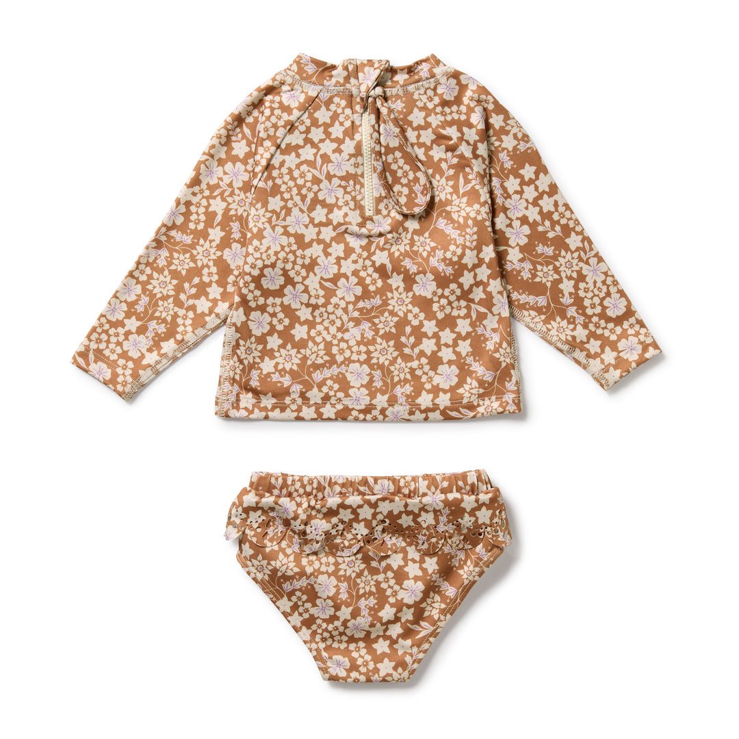 PRE-ORDER - Wilson & Frenchy Cutwork Rashie Swimset - Hazel Floral