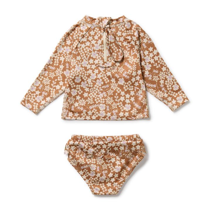 PRE-ORDER - Wilson & Frenchy Cutwork Rashie Swimset - Hazel Floral