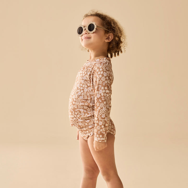 PRE-ORDER - Wilson & Frenchy Cutwork Rashie Swimset - Hazel Floral
