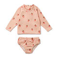 Cutwork Rashie Swimset - Strawberry Kisses