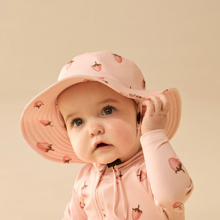 PRE-ORDER - Wilson & Frenchy Swim Sun Hat - Strawberry Kisses