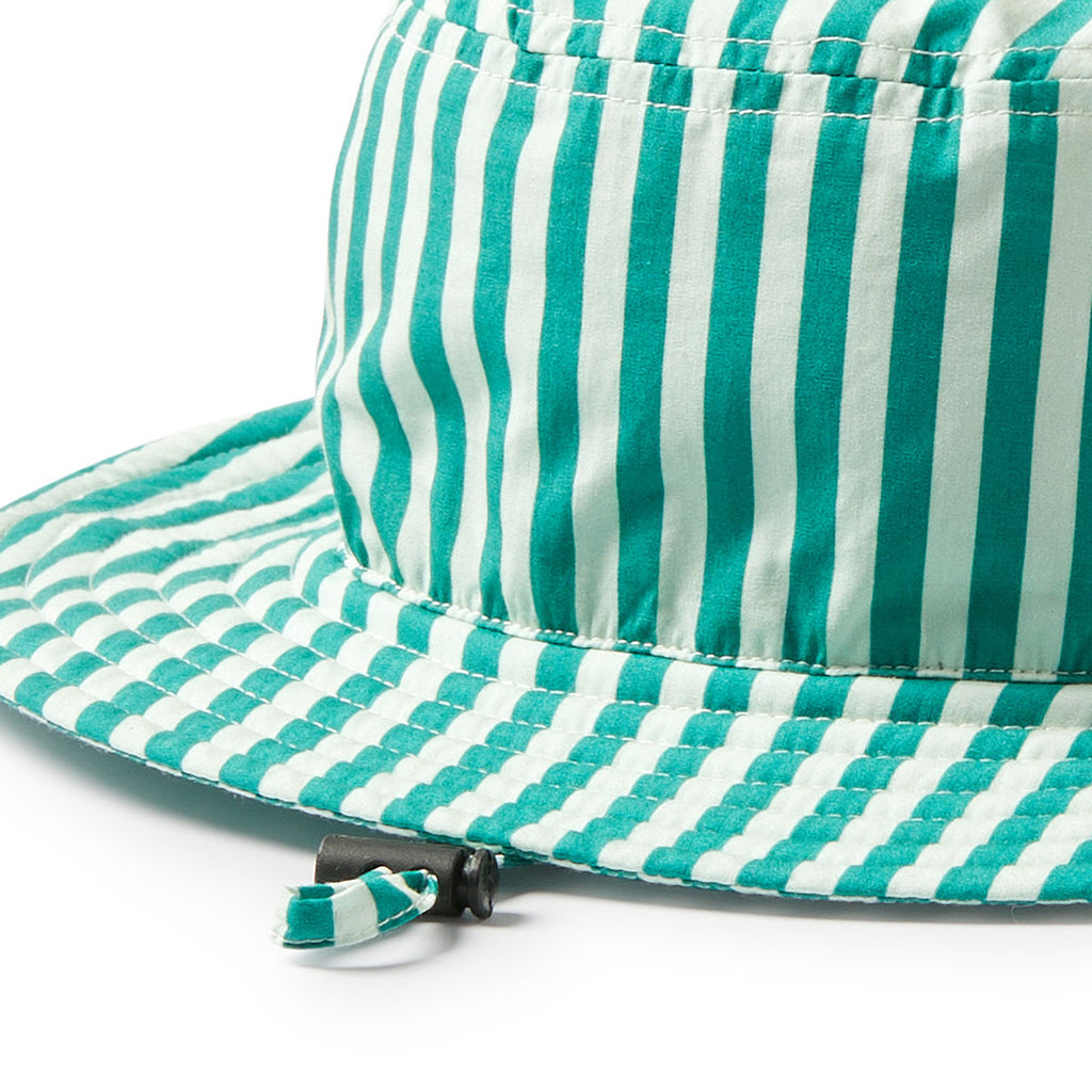 Sun Hat - Green Bean Stripe