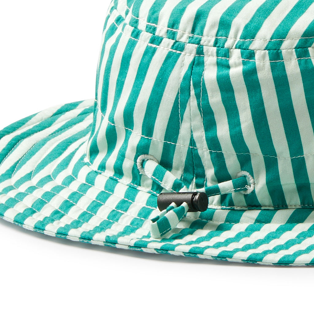 Sun Hat - Green Bean Stripe