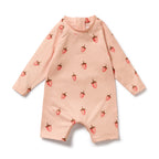 One Piece Boyleg Swimsuit - Strawberry Kisses