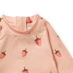 One Piece Boyleg Swimsuit - Strawberry Kisses
