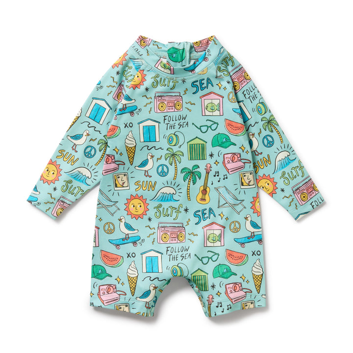 PRE-ORDER - Wilson & Frenchy One Piece Boyleg Swimsuit - Sun Sea & Surf
