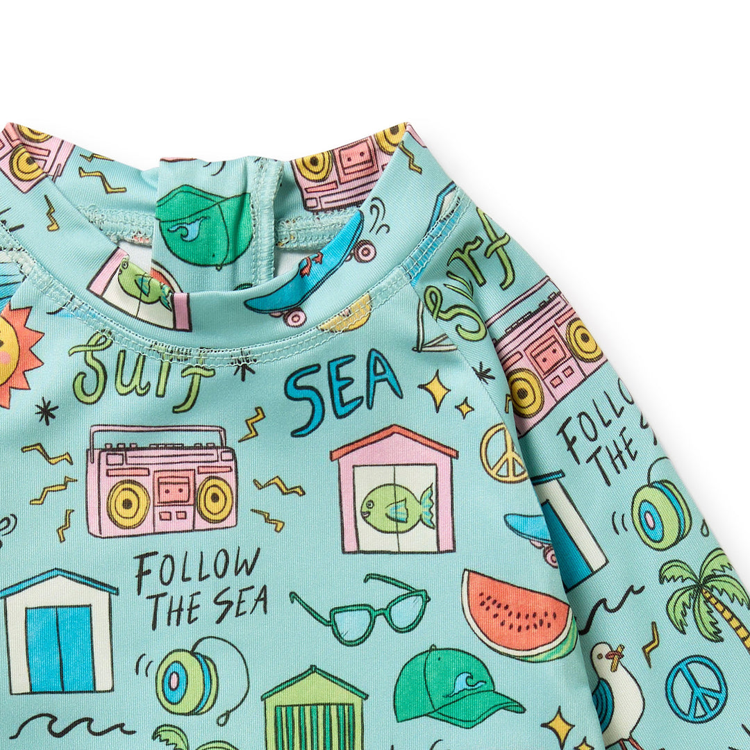 PRE-ORDER - Wilson & Frenchy One Piece Boyleg Swimsuit - Sun Sea & Surf