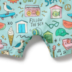 One Piece Boyleg Swimsuit - Sun Sea & Surf