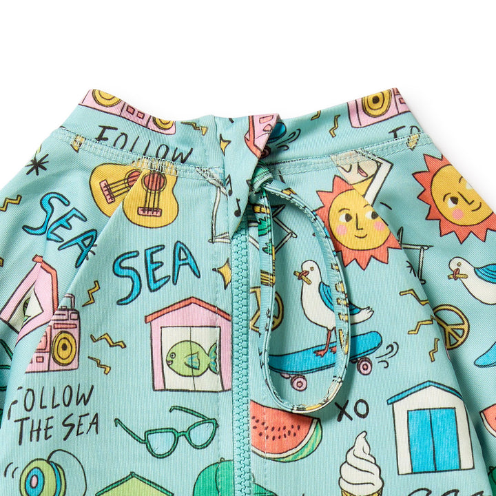 PRE-ORDER - Wilson & Frenchy One Piece Boyleg Swimsuit - Sun Sea & Surf