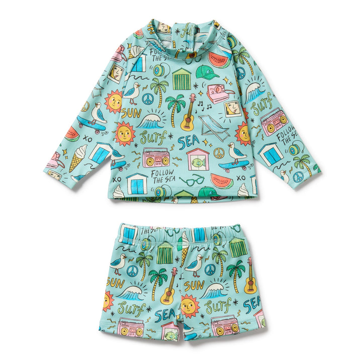PRE-ORDER - Wilson & Frenchy Rashie Swim Set - Sun Sea & Surf