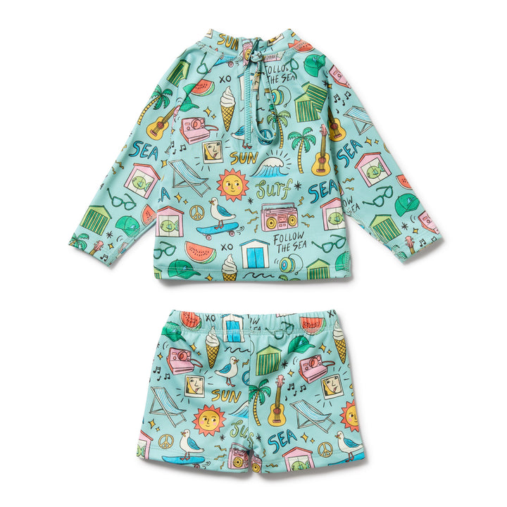 PRE-ORDER - Wilson & Frenchy Rashie Swim Set - Sun Sea & Surf