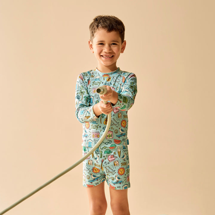 PRE-ORDER - Wilson & Frenchy Rashie Swim Set - Sun Sea & Surf